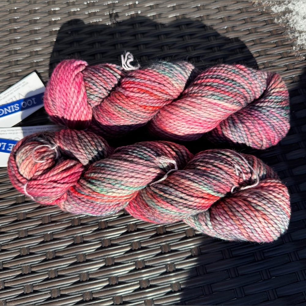 Malabrigo Vientos Hand-Dyed Yarn in Pink and Purple - Picture 10 of 17